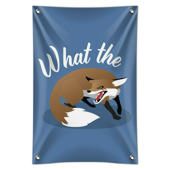 Brown Fox What The Pun Funny Home Business Office Sign