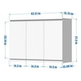 thumbnail image 6 of Buffet Storage Cabinet with 3 Door, 43" W Coffee Bar Cabinet, Kitchen Buffet Sideboard for Living Room, Kitchen, White, 6 of 7