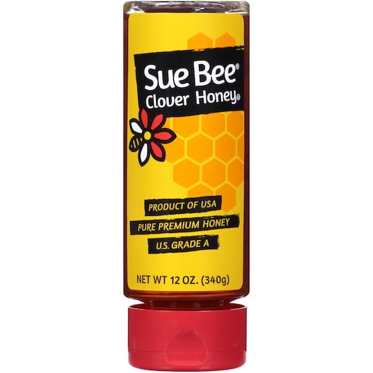 Sue Bee Cylinder Honey Bottle, 12 Ounce, 12 Per Case