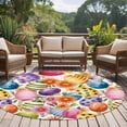 thumbnail image 4 of Round Rug 5Ft Washable Non-Slip, Easter Colorful Eggs Circle Area Rugs for Living Room Bedroom, Farmhouse Floral Polka Dot Indoor Floor Mats Carpet Runner for Home Decor Aesthetic, 4 of 8