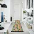 thumbnail image 4 of Yayeee Runner Rug for Bedroom 2'x6' Machine Washable Hallway Non Slip Mat, Pink Oranges, 4 of 8