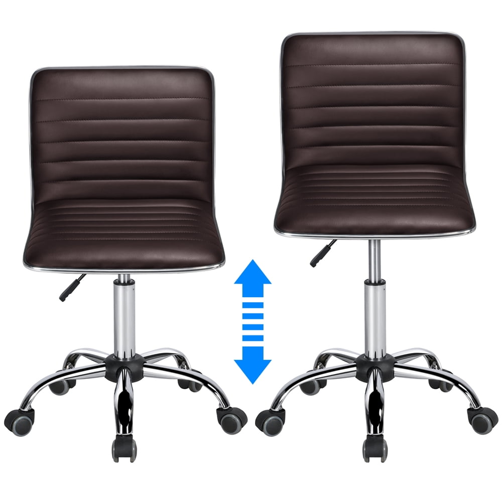 Alden Design Task Chair with Swivel & Adjustable Height, 265 lb. Capacity, Brown
