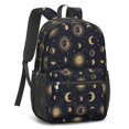 thumbnail image 2 of Sun and Moon Gothic Pattern 17" Waterproof Oxford School Backpacks for Teens, S-Shape Padded Straps, for School, Travel, Hiking, Camping, 2 of 5