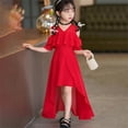 thumbnail image 6 of XQYLOS Girls Chiffon Dress High Low V Neck Ruffl𝖾 Sleeve 𝖥lowy Skirt Birthday Wedding Maxi Gown Party Formal Pageant Guest Special-Occasion, 6 of 9