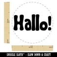 thumbnail image 2 of Hallo Dutch and German Greeting Hello Self-Inking Rubber Stamp Ink Stamper - Yellow Ink - Medium 1 Inch, 2 of 7