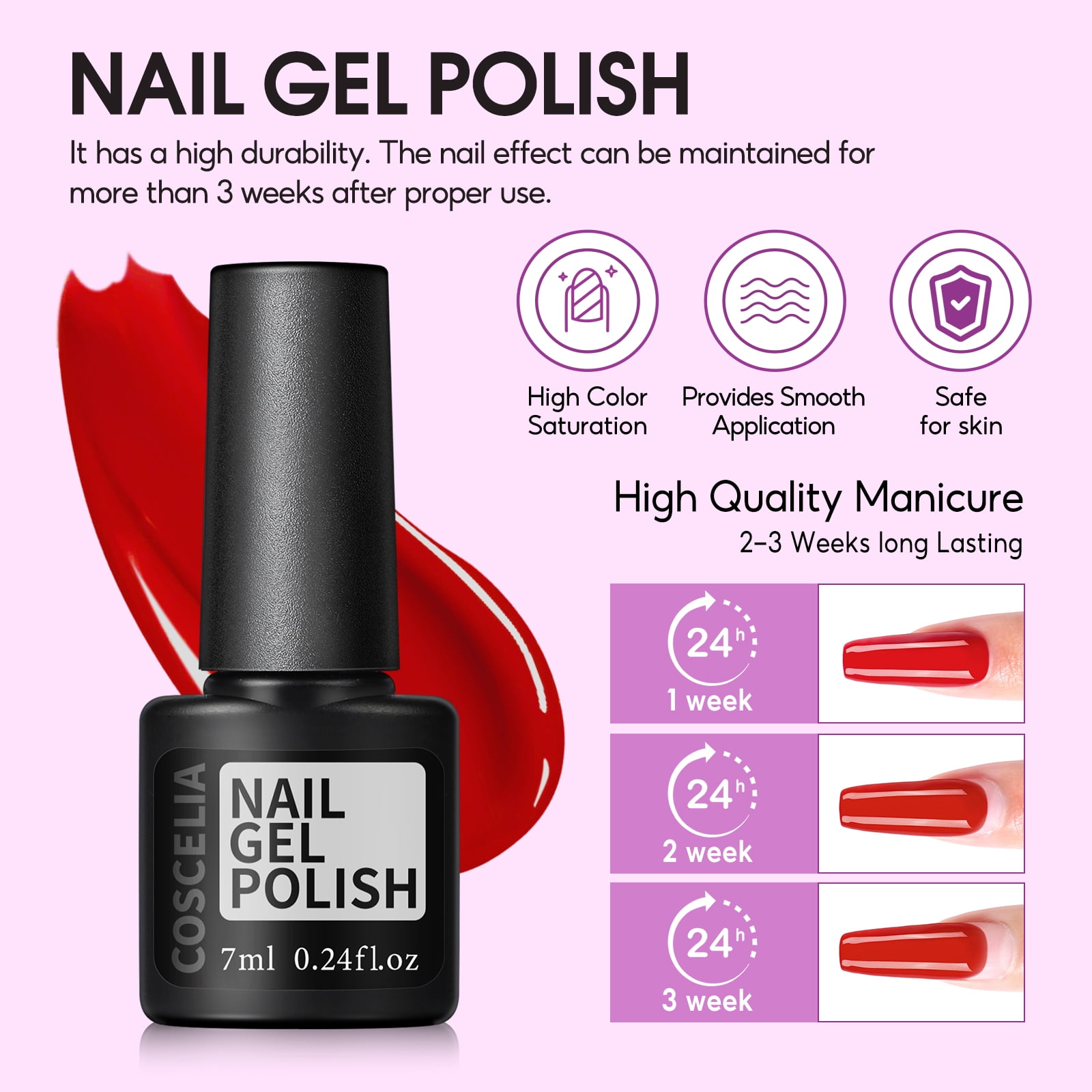 COSCELIA Gel Nail Kit with U V Light Starter Kit 20 Colors Gel Nail Polish Multi-Type Top Base Coat Nail Art Decorations Gel Manicure Nail Kit Gifts for Women