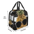 thumbnail image 3 of Easygdp Pineapple With Black Glasses Bolsa Térmica Premium - Tela Oxford Impermeable, Gran Capacidad, Bolsillo Frontal, Unisex para Trabajo, Escuela, Actividades al Aire Libre y Picnics, 3 of 8