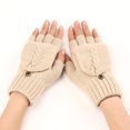 thumbnail image 1 of LUVCLS Guantes de invierno cálidos y suaves y esponjosos con plumas para mujer C7X2, 1 of 7