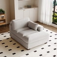 thumbnail image 7 of DREAMSIDEA Oversized Chaise Lounge for Living Room Modern Corduroy Sofa with Left Armrest Indoor Lounge Chair,Beige, 7 of 7