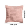 thumbnail image 3 of Decorative Throw Pillow Cover 17x17 Inch | Striped Removable Cushion Case with Hidden Zipper | Soft Breathable Fabric | Solid White Gray Pink Green | Cozy, Durable, No Deformation, Modern Accent, 3 of 6