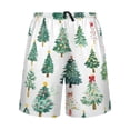 thumbnail image 2 of joogoo Mens Swim Trunks Christmas Trees Beach Shorts Drawstring Elastic Waist Swimwear Bathing Suits M, 2 of 7