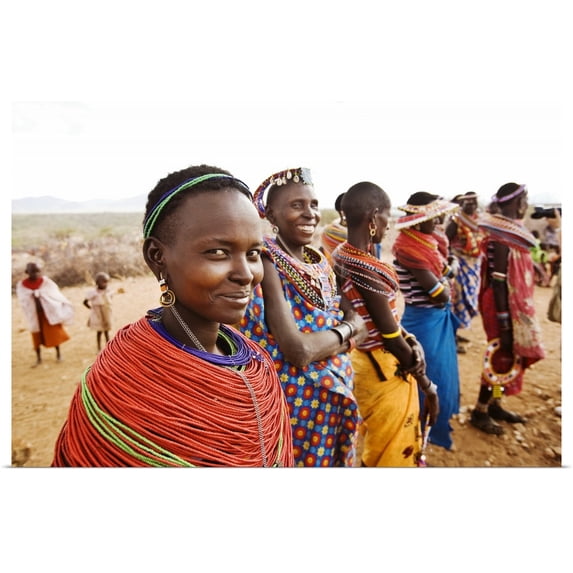 Great BIG Canvas | "African Samburu Tribal Pride" Art Print - 36x24