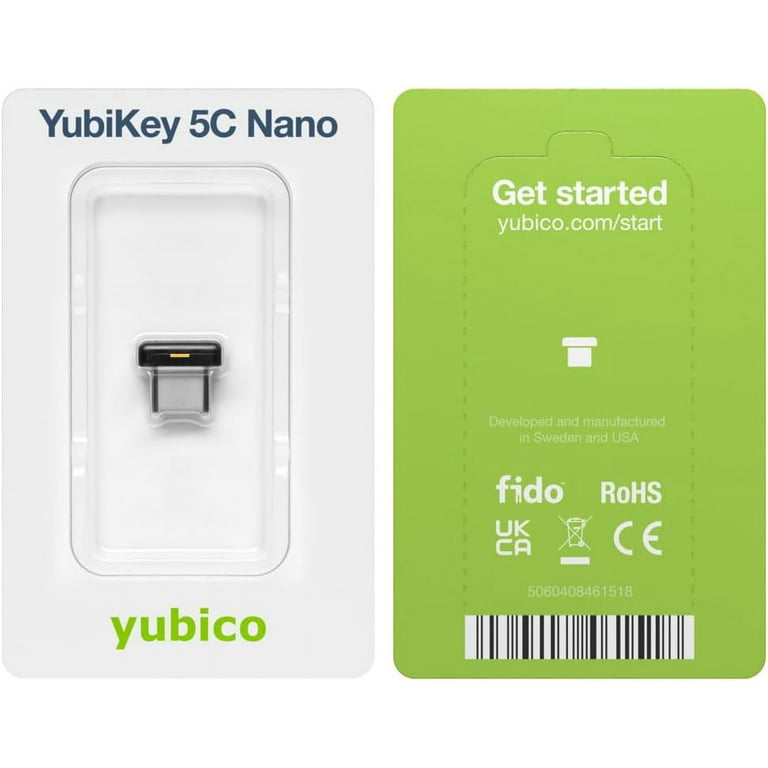 Yubikey 5C NFC USB-C Security Key,WebAuthn, FIDO2 CTAP1