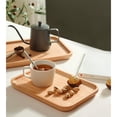 thumbnail image 3 of Set of 3 Bamboo Serving Trays Cutting Boards  Charcuterie Board Set for Cheese, Meat, Fruit & Appetizers  Decorative Wooden Platter for Kitchen, Home, & Bathroom Storage & Decor Rectangle, 3 of 9