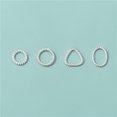 thumbnail image 1 of 12 piezas de conector de cable de anillo de salto de giro ovalado de plata hallazgos DIY fabricación de joyas, pulido de plata simple, 1 of 5