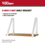 Hyper Tough 9 X 6.5 3-Way Shelf Bracket, White