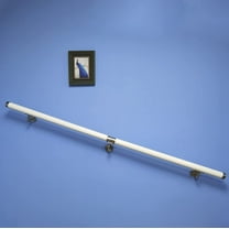 ATT Hardware 12FT Modern Wall Mount Handrail,Indoor Stair Railing, PVC,Brushed White