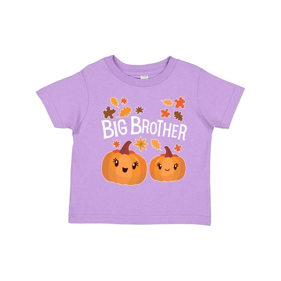 Inktastic Big Brother Pumpkins with Fall Leaves Boys Toddler T-Shirt