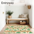 thumbnail image 3 of ODIKA 4x6 Machine Washable Non-Slip Area Rug, Enchanted Woodland Letters Interlocking Leaf and Branch Design High Traffic Rug with Pad, Beige, 692949, 3 of 8