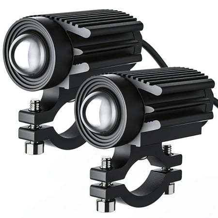 

Eummy 2pcs Motorcycle Headlight 6000LM Motorcycle LED Driving Lights 60W IP65 Waterproof Motorcycle Spotlight 360° Rotatable Fog Lamps with 3 Light Modes for Motorcycle SUV ATV