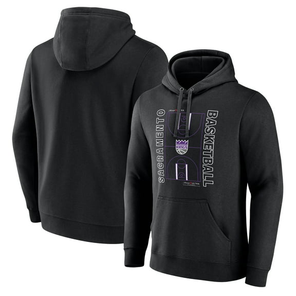 Men's  Black Sacramento Kings Michelob Ultra Full Court Pullover Hoodie