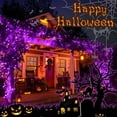 thumbnail image 5 of Battery Operated Purple Halloween Lights,16ft 50 LED Black Wire String Lights with Remote & Timer, 8 Modes Twinkle Christmas Tree Lights Waterproof Indoor Outdoor Decoration, 5 of 7