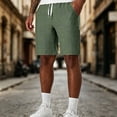 thumbnail image 3 of EOYWHK Men Running Shorts with Pockets Drawstring Outdoor Jogging Shorts Men Soft Lightweight Breathable Relaxed Fit Shorts for Men Army Green, Size L, 3 of 8