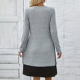 thumbnail image 7 of Oplxuo Women's Fake-Twi-Pieces Sweater Dress, Crewneck Loose Long Sleeve Fall Winter Knit Knee Lenght Dresses, 7 of 7