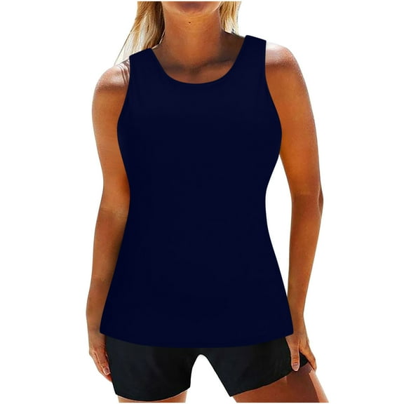 VBVC Swimsuits for Women Two Piece Bathing Suits High Neck Tankini Tops with Bikini Bottom