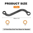 thumbnail image 2 of Uxcell 2pcs 7/16" x 1/2" 12-Points S-Style Box Wrench Double End S Shaped Wrench Sandblasted Nickel Plated Alloy Steel S Box Wrenches for Home Auto Bike Machine Repair, 2 of 6