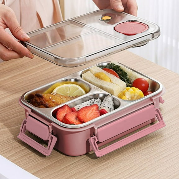 Stainless Steel Lunch Box, Sealed & Leak-proof Food Container with Phone Stand, & Wave Safe for Easy Heating, Perfect for Office Workers, Learner, and On-the-go Meals,Vsgery