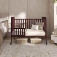 thumbnail image 5 of Dream On Me Carson Classic 3-in-1 Portable Crib in Espresso, Removable Wheels, Converts from Baby Crib to Toddler Bed, Day Bed and Kids Sofa, Three Adjustable Mattress Height Positions, 5 of 10