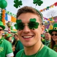 thumbnail image 1 of Triflora Sunglasses Unique Green Four Leaf Pattern St Patrick's Day Sunglasses Suitable For Both And Party Use., 1 of 5