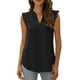 thumbnail image 1 of Txlixc, camisetas sin mangas de verano para mujer, sin mangas, lisas/flores/hojas, camisas de encaje con cuello en V, chaleco informal suelto para mujer Txlixc  Estilo de ocio, 1 of 6