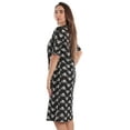 thumbnail image 2 of Just Love Short Sleeve Nightgown Sleep Dress for Women Sleepwear (Black - Skull Crossbones, Small), 2 of 3