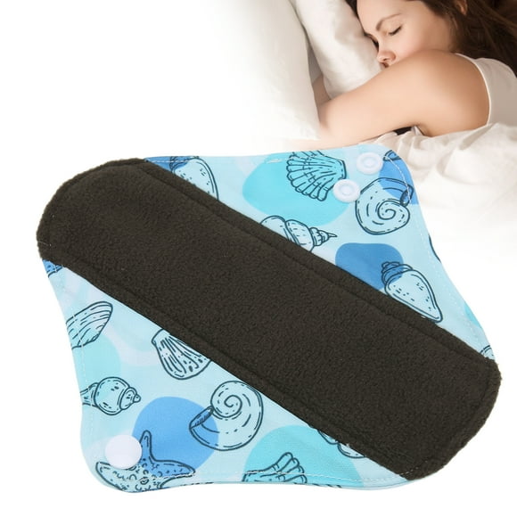 Serviette Menstruelle Lavable, Serviette Hygiénique Portable Simple en Charbon de Bambou Absorbante pour Rendez-Vous pour la Maison et les Voyages pour Femmes G65,G66,G72