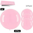 thumbnail image 2 of PartyWoo Pastel Pink Balloons, 4 pcs 36 Inch Large Pink Balloons, Big Baby Pink Balloons for Balloon Garland Balloon Arch as Party Decorations, Birthday Decorations, Baby Shower Decorations, Pink-Q05, 2 of 5