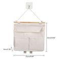 thumbnail image 2 of Bolsa de almacenamiento para colgar en la pared, 4 unidades, para colgar sobre la puerta, organizador para colgar en la pared, para archivadores, tela de lino y algodón impermeable, para sala de, 2 of 6