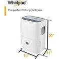thumbnail image 4 of Refurbished - Whirlpool 30 Pint Portable Dehumidifier -white - WHAD301CW, 4 of 5