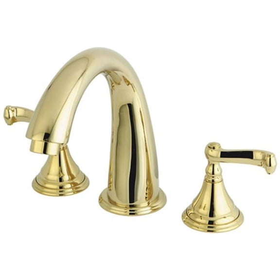 Three Handle Roman Tub Filler with Hand Shower