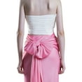 thumbnail image 4 of Michellecmm  Women's Sleeveless Off Shoulder Ruched Contrast Color Bandeau, 4 of 6