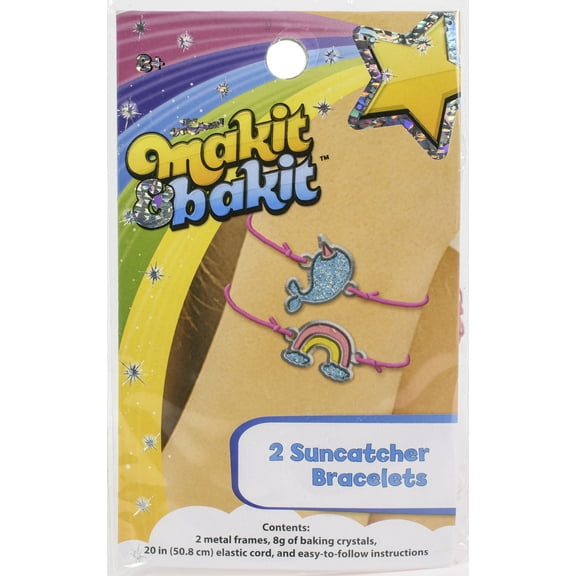 Colorbok Makit & Bakit Suncatcher Kit-Bracelets Charms 2/Pkg