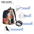 thumbnail image 3 of Vsdgher Poker Chips Print Canvas Backpack Travel Rucksack Unisex Knapsack 15.7/17.7Inch Laptop Backpack for Work,College-Small, 3 of 5