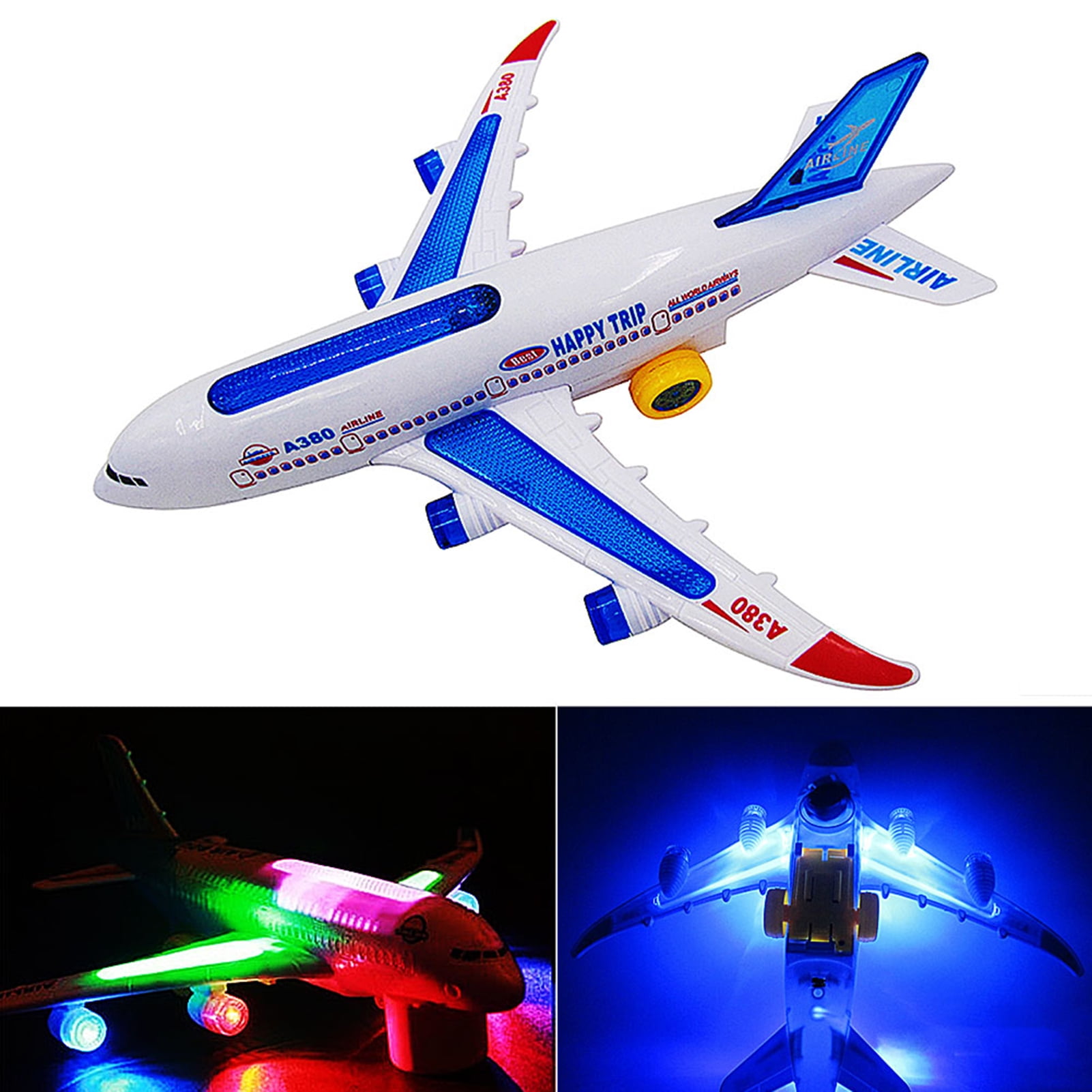 Limei Scale Large Airplane Model Plane Models Diecast Airplanes with LED Light for Collection or