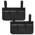 thumbnail image 1 of Bolsa para Reposabrazos de Silla de Playa Uxcell [Paquete de 2] - Poliéster Impermeable con Correas Ajustables y Franja Reflectante Playa [Negro], 1 of 1