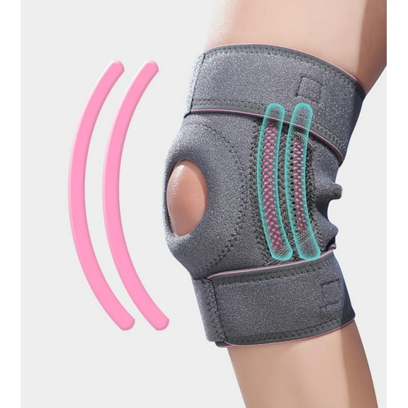 INSMART Knee Brace Meniscus Tear Support For Arthritis Acl, Mcl Pain Patented 4-way Adjustable Wraparound Strap Dual Side Stabilizer For Patella Stability Size (medium)