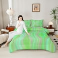 thumbnail image 4 of Castle Fairy Gradient Stripes Queen Comforter Set,Abstract Lines Bedding Comforter Set, 4 of 8
