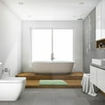 thumbnail image 4 of Tripumer Microfiber Bathroom Mat Shaggy Bathroom Rug Soft Plush Mat 16 x 24 inch Bathroom Rug Extra Soft Mat Water Absorbent Machine Washable Thick Plush Rugs Non Slip Dries Quickly Light Green, 4 of 8