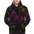 thumbnail image 5 of Bingfone Butterfly Men'S Drawstring Hoodie Long Sleeve Pocket Sweatshirts-Xx-Large, 5 of 9