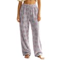 thumbnail image 2 of Fuzzy Flush Pajama Pants Women Soft Fluffy Fleece Flannel Pj Bottoms Star Graphic Warm Sleep Loungewear Pant, 2 of 9